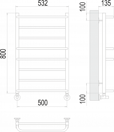 Евромикс П8 500х800 Полотенцесушитель  TERMINUS Белово - фото 3