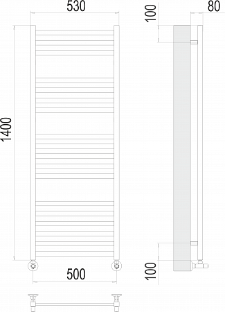 Грета П18 500х1400 Полотенцесушитель  TERMINUS Белово - фото 3
