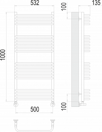 Стандарт П20 500х1000 Полотенцесушитель  TERMINUS Белово - фото 3