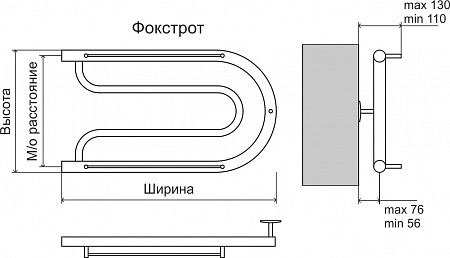 Фокстрот AISI 32х2 320х500 Полотенцесушитель  TERMINUS Белово - фото 3