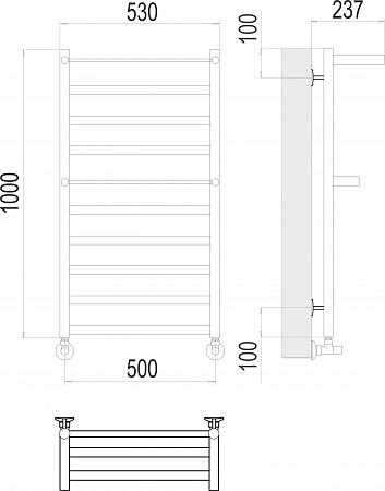 Хендрикс П10 500х1000 Полотенцесушитель  TERMINUS Белово - фото 3
