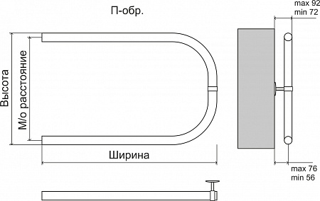 П-обр БШ 320х600 Полотенцесушитель  TERMINUS Белово - фото 3