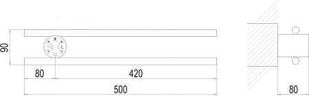 Полка Электро П2 КРУГ 500х90 NEW Белово - фото 3