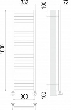 Аврора П20 300х1000 Полотенцесушитель  TERMINUS Белово - фото 3