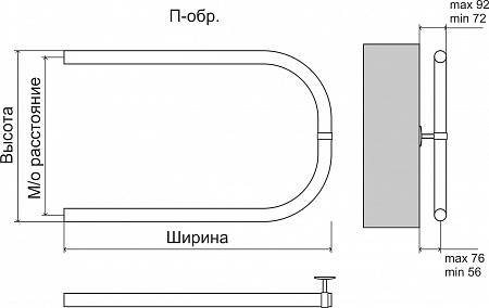П-обр БШ 500х600 Полотенцесушитель  TERMINUS Белово - фото 3