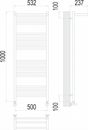 Аврора с/п П20 500х1000 Полотенцесушитель  TERMINUS Белово - фото 3