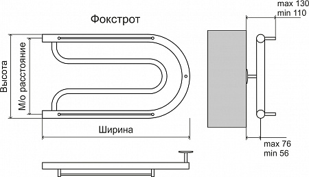 Фокстрот AISI 32х2 320х600 Полотенцесушитель  TERMINUS Белово - фото 3