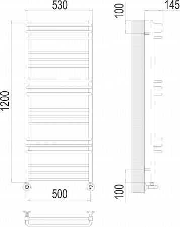 Соренто П18 500х1200 Полотенцесушитель  TERMINUS Белово - фото 3