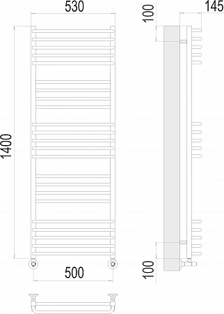 Соренто П23 500х1400 Полотенцесушитель  TERMINUS Белово - фото 3