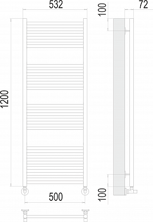 Аврора П22 500х1200 Полотенцесушитель  TERMINUS Белово - фото 3