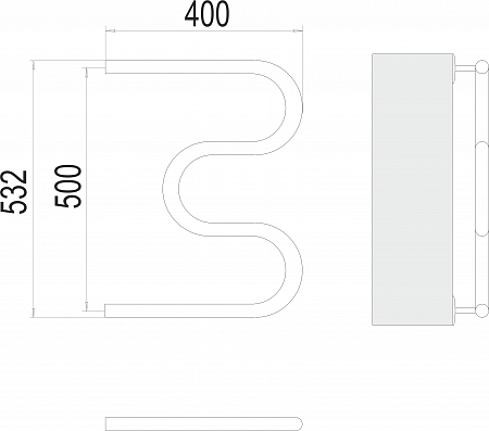 М-обр БШ 500х400 Полотенцесушитель  TERMINUS Белово - фото 3